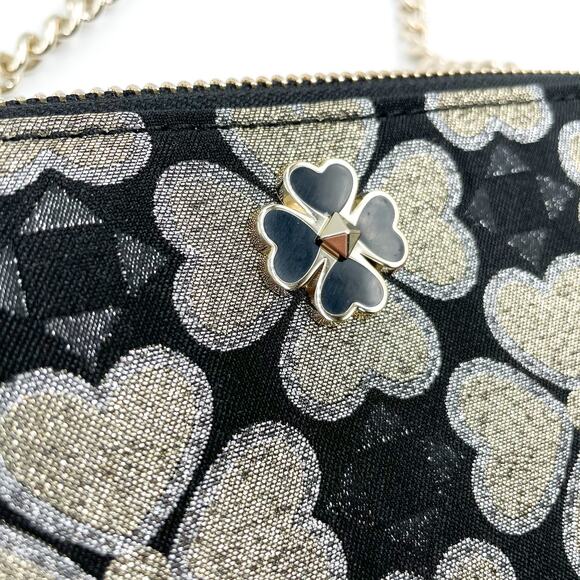Kate Spade Black and Silver Heart Crossbody Bag - Picture 3 of 11